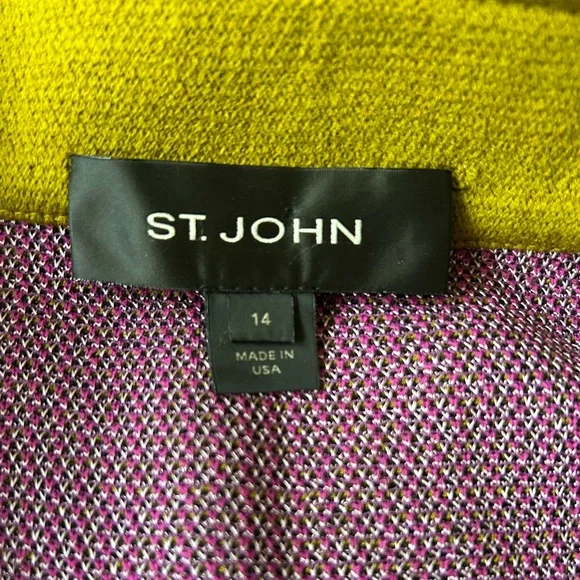 St John - chrysanthemum olive/Fuschia floral jacket - Picture 8 of 9